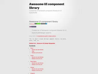Awesome Ui Component Library screenshot
