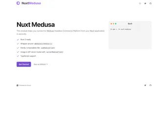 Nuxt Medusa screenshot