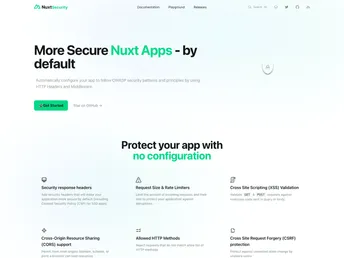 Nuxt Security screenshot