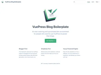 Vuepress Blog Boilerplate screenshot