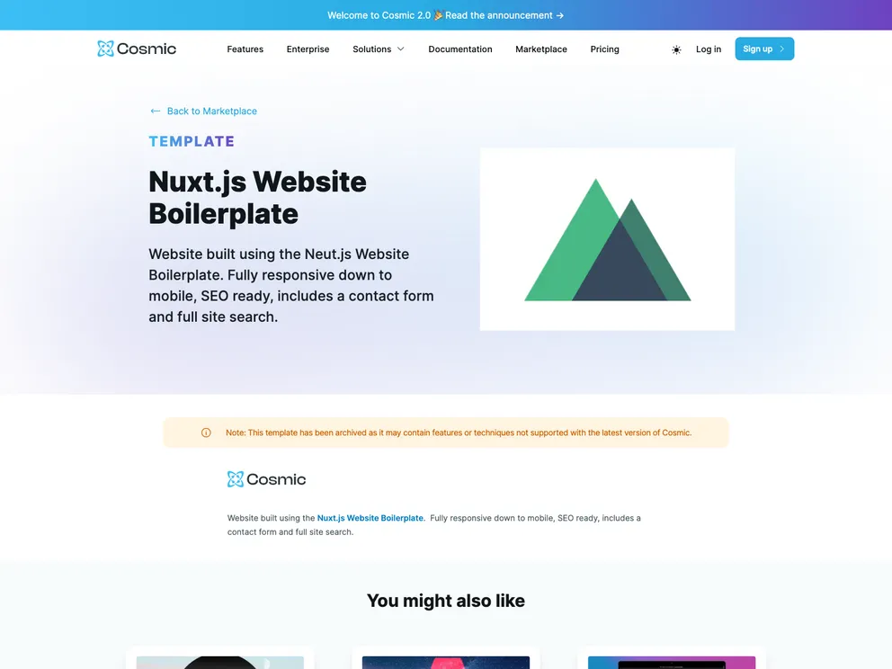 Nuxtjs Website Boilerplate screenshot