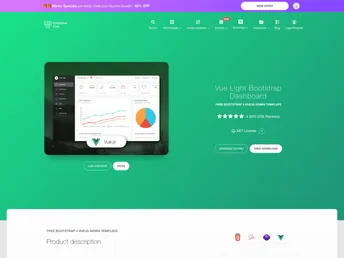 Vue Light Bootstrap Dashboard screenshot