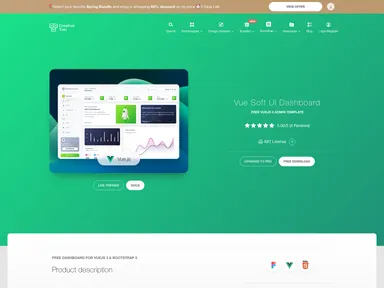 Vue Soft Ui Dashboard screenshot