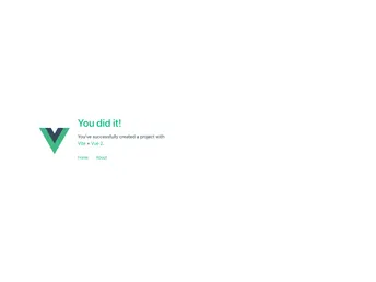 Vite Vue2 Js Starter Template screenshot