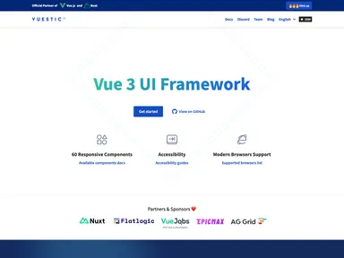 Vuestic Ui screenshot