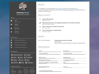 Vue Modern Resume screenshot