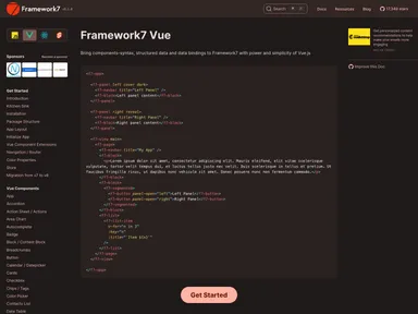 Framework7 Template Vue Simple screenshot