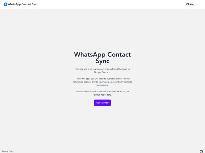 Whatsapp Contact Sync screenshot
