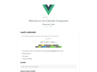 Vue3 Calendar screenshot