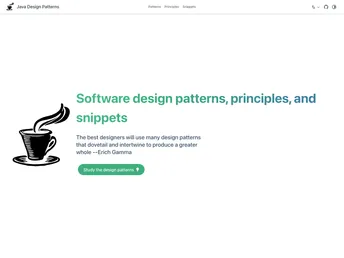 Java Design Patterns Vuepress Web screenshot