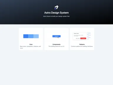 Astro Design System screenshot