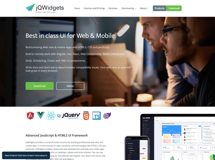 JQWidgets screenshot