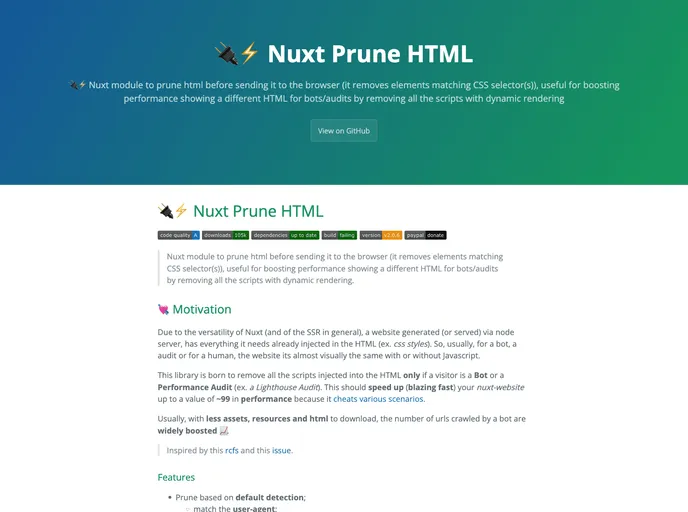 Nuxt Prune Html screenshot