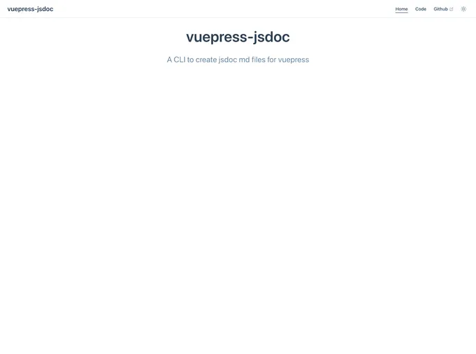 Vuepress Jsdoc screenshot