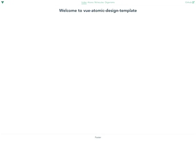 Vue Atomic Design Template screenshot