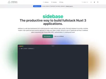 Sidebase screenshot