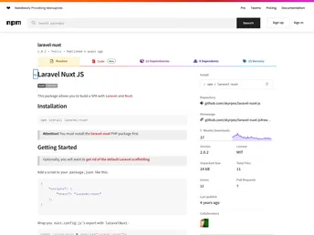 Laravel Nuxt Js screenshot