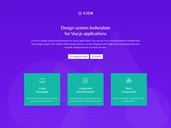 Vue Cion Design System screenshot