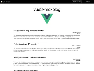 Vue3 Md Blog screenshot